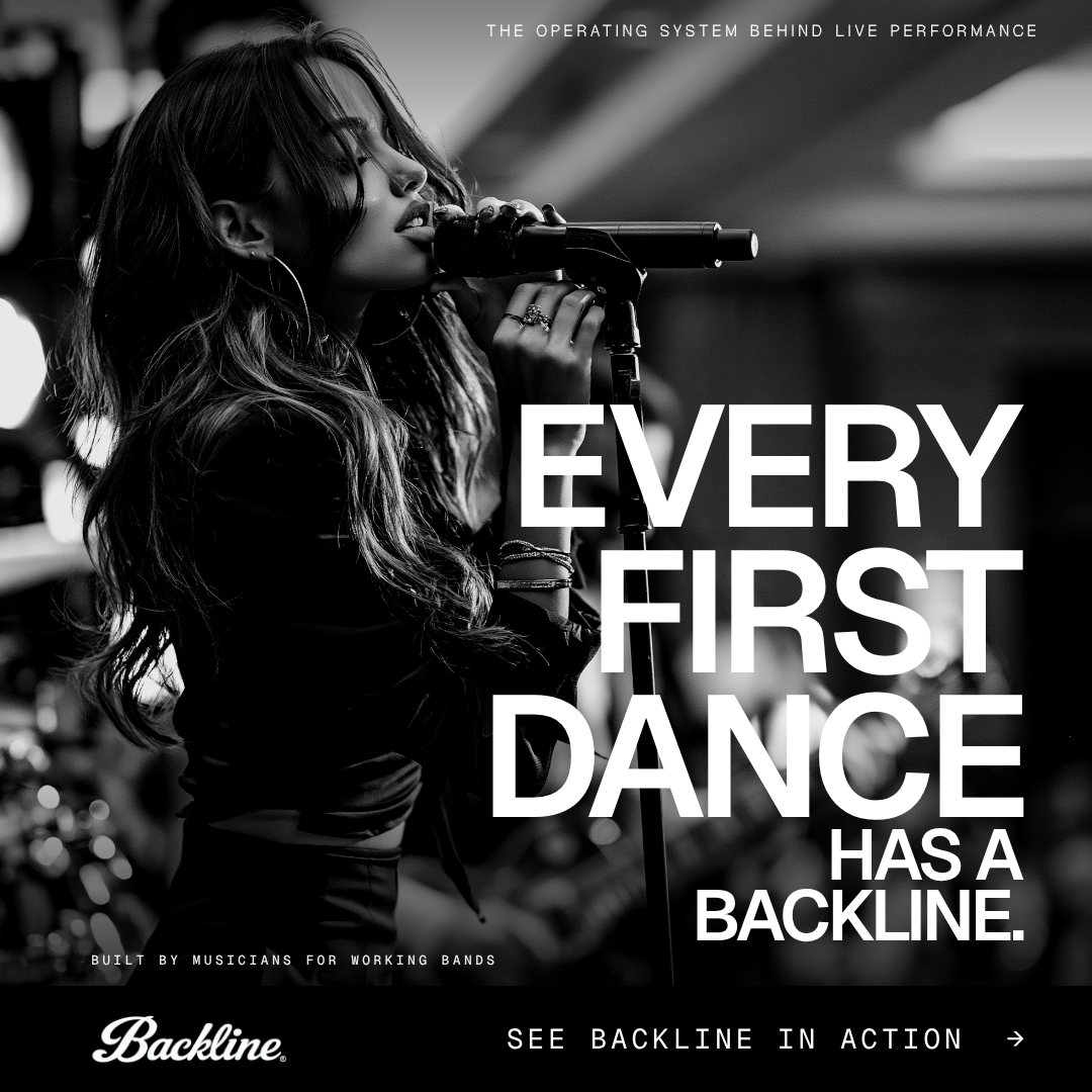 Backline ad: Every first dance has a Backline.