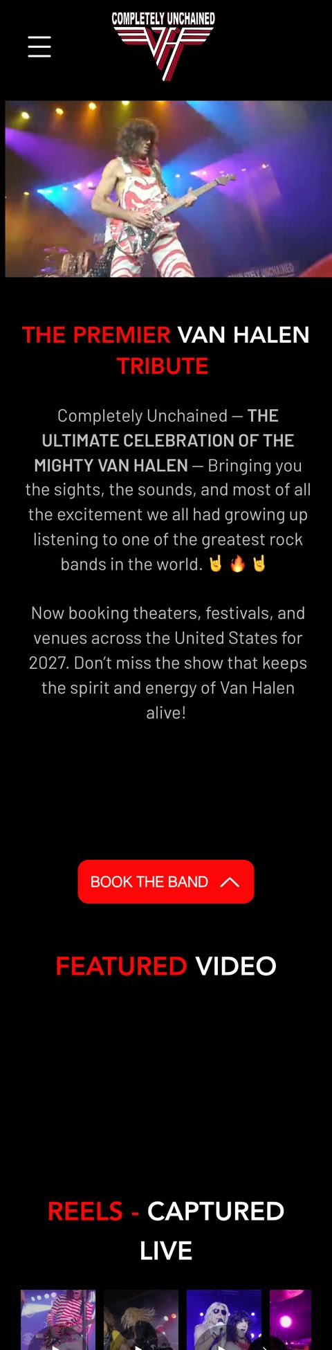 The Completely Unchained website on a phone.