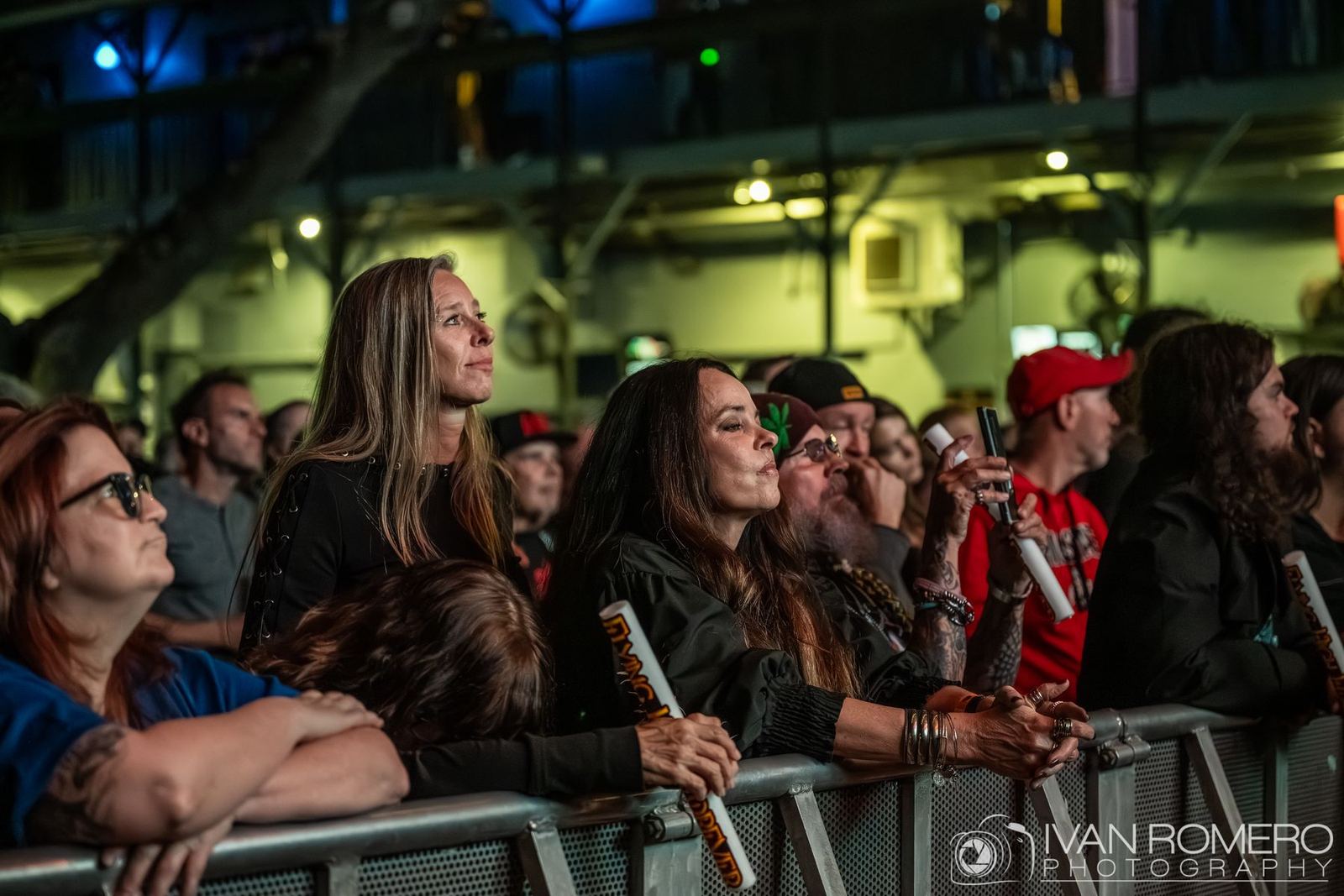 The crowd at the barricade