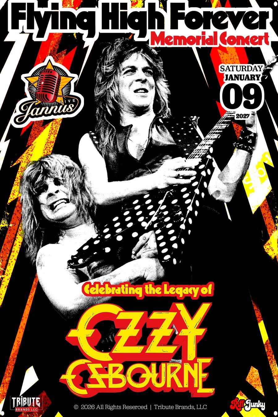 The 2027 edition poster in red