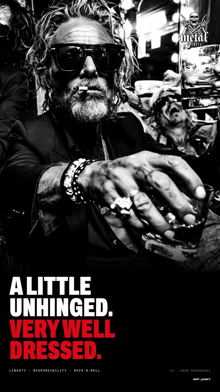 METÄL Spirits vodka story ad: A little unhinged. Very well dressed.