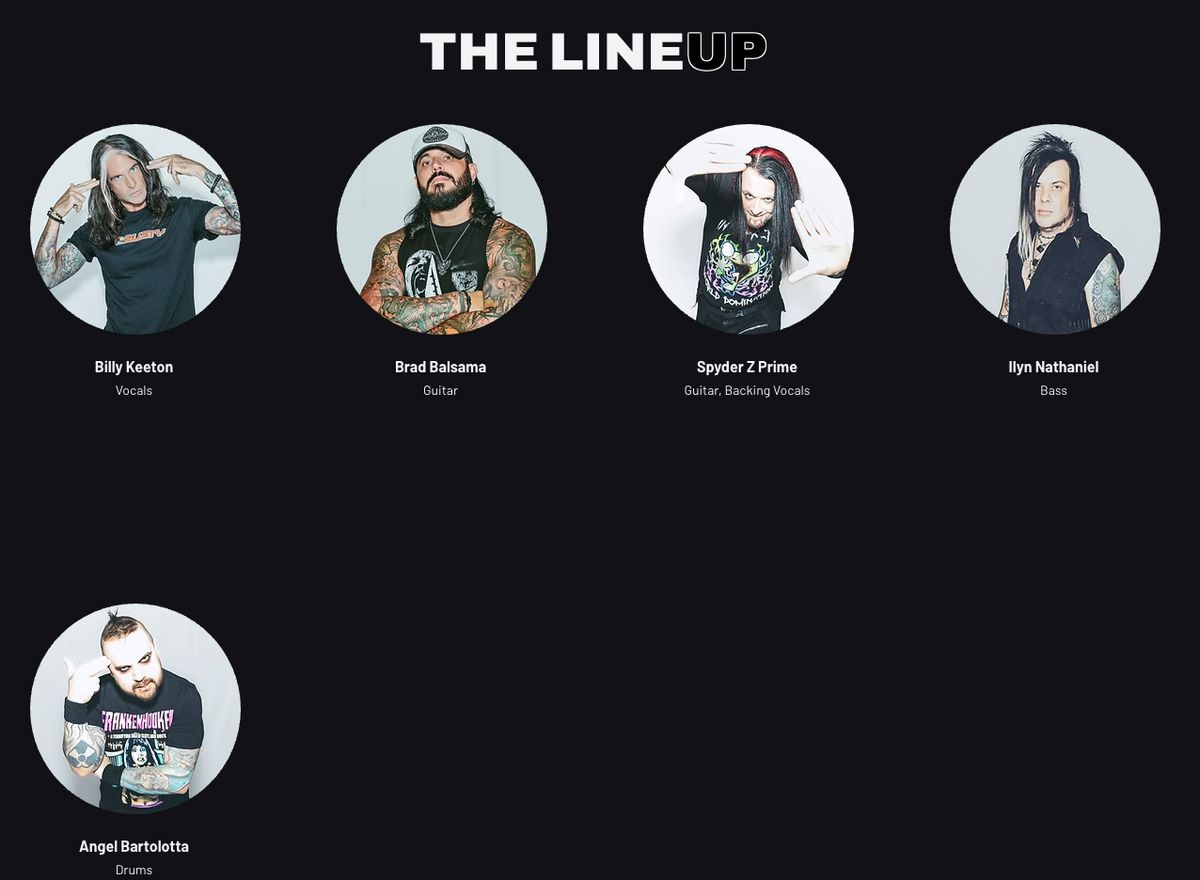 The SKRAPEGOAT lineup on the website.